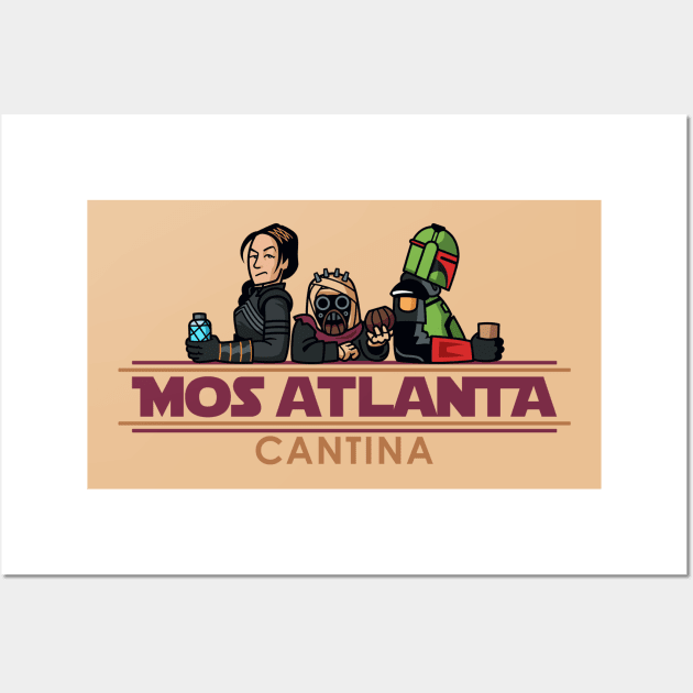 Mos Atlanta Cantina BOBF Wall Art by GASWC